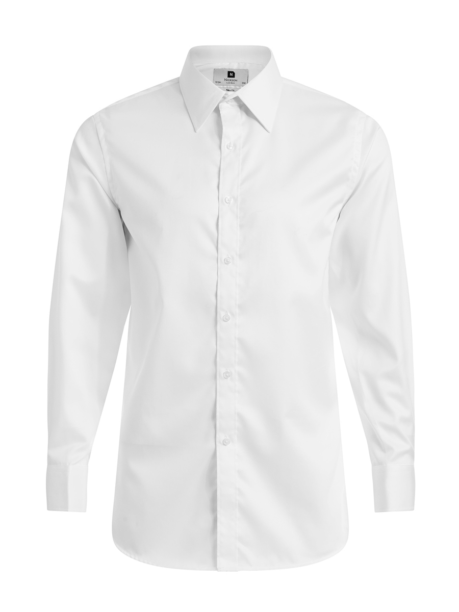 AI-masti Men's Classic Cotton Shirt - White - L