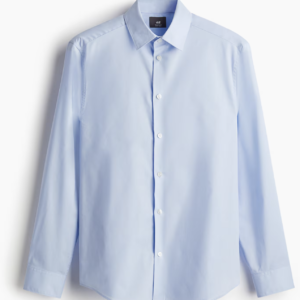 AI-masti Men's Classic Cotton Shirt - Blue - L